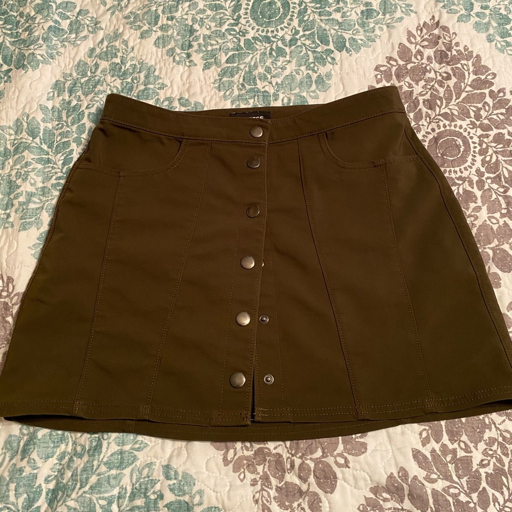 Express Olive Green Mini skirt